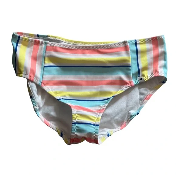 Lucky Brand Girls Striped Bikini Set Blue Tint Multi UPF 50+ Size XL 16 NWT - Picture 4 of 11